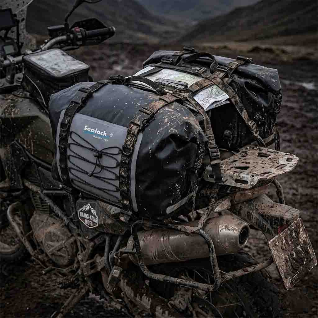 Bästa vattentäta motorcykelväska: ADV Packing & Strap-Down Physics