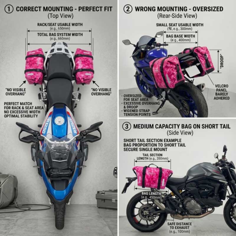 Motorcykel Tail Bag Tillverkare för OEM-projekt
