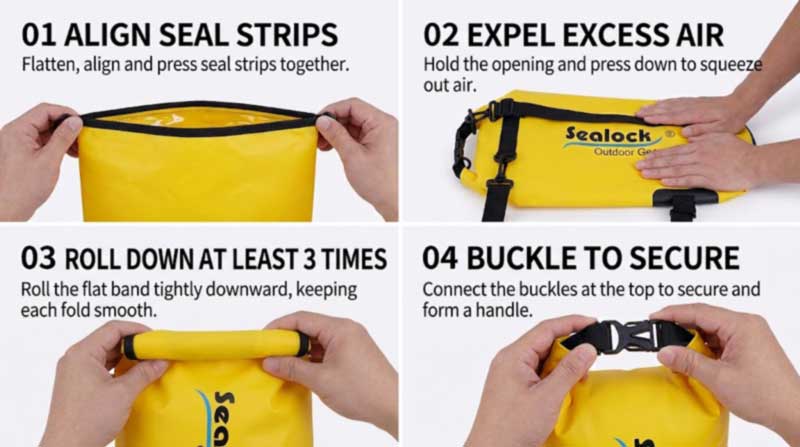 Hur man stänger och använder en Roll-Top Dry Bag